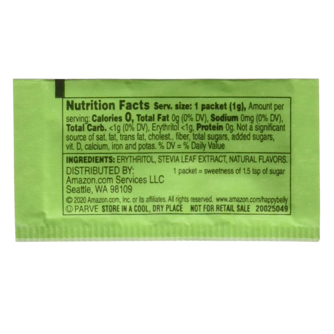 Happy Belly Zero Calorie Stevia Sweetener, 140 Count (Previously Sugarly Sweet)