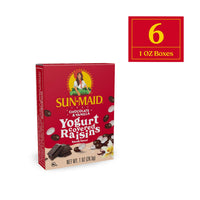 Sun-Maid | Yogurt Covered Raisin Snacks | Dark Chocolate & Vanilla | 1 Ounce Snack-Size For Kids (6 Total)