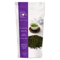 [Sugimoto Tea] Japanese Sen Cha Green Tea, Deep-Steamed (Fukamushi) Style, Award-Winning, Authentic Loose Leaf Tea, Resealable Foil Pouch (3.5 oz x 1 Pack)