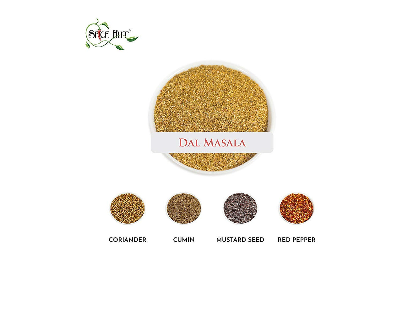 The Spice Hut Organic Dal Masala, Quick & Easy Spice Blend for Indian Cooking, with Salt 3.5 oz