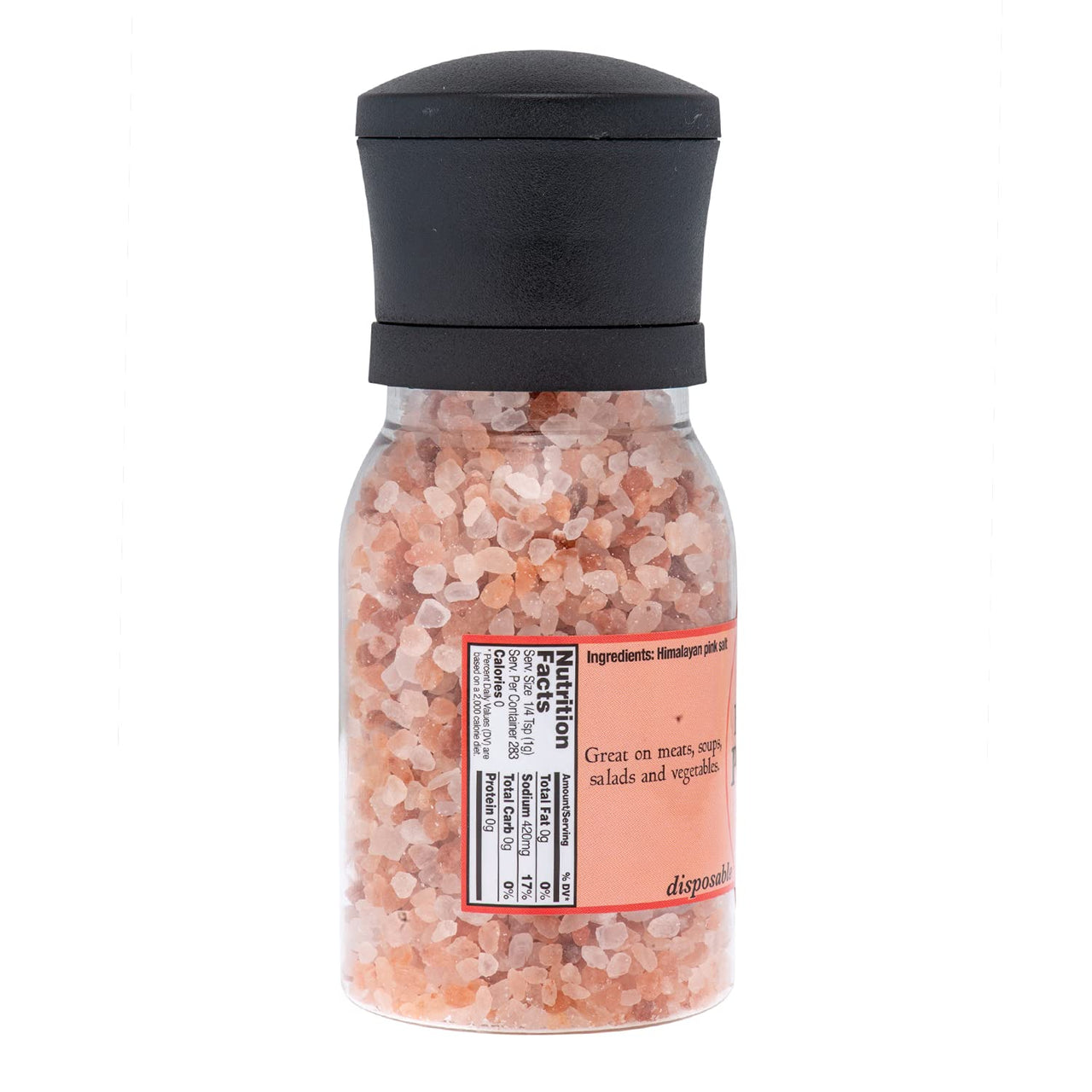 Olde Thompson Himalayan Pink Salt Grinder, Course Ground, 10 oz