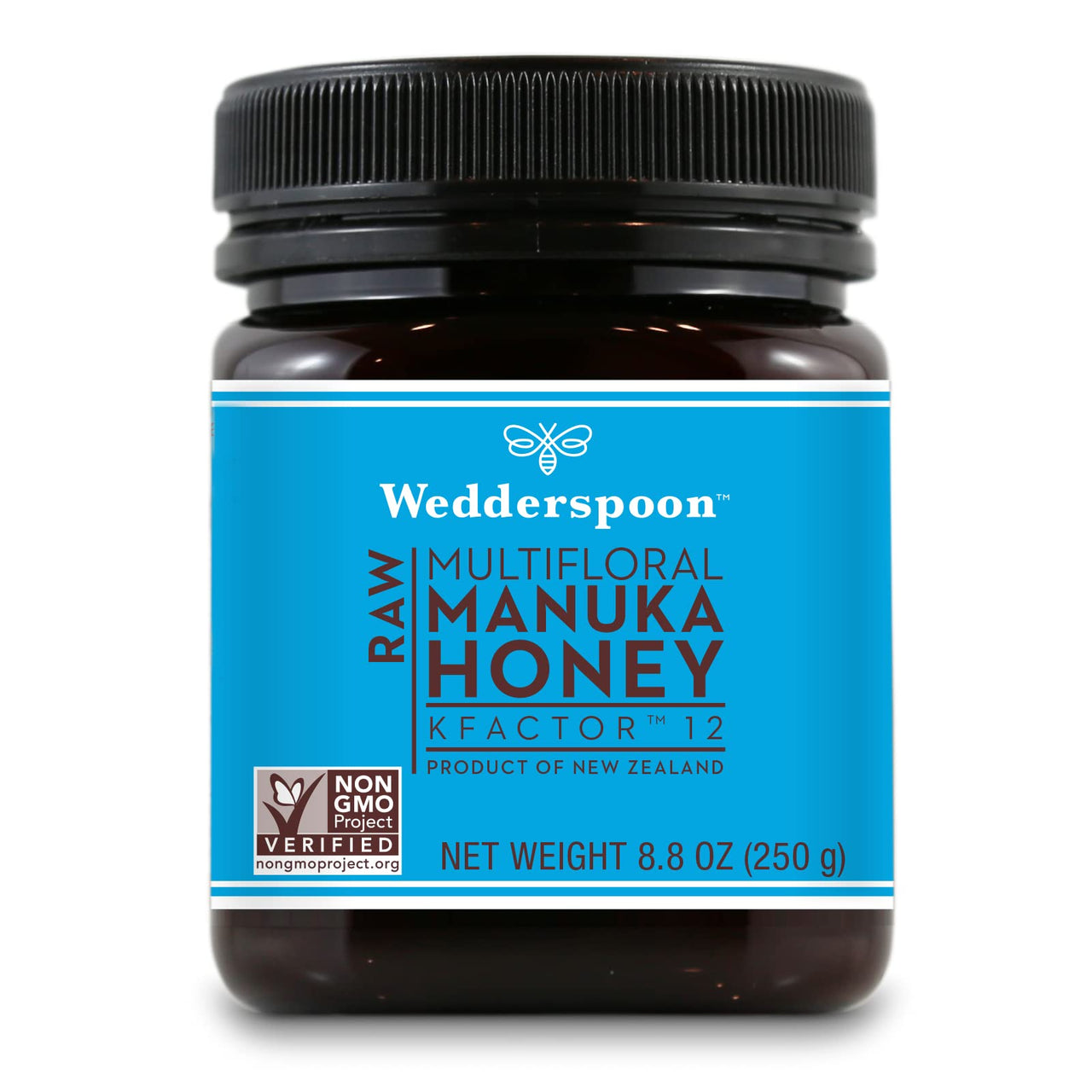 Wedderspoon Raw Premium Manuka Honey, KFactor 12, 8.8 Oz, Unpasteurized, Genuine New Zealand Honey, Non-GMO Superfood, Traceable from Our Hives to Your Home