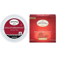 Twinings of London English Breakfast Tea K-Cups for Keurig, 24 Count & English Breakfast Black Tea Bags, 100 Count (Pack of 1)