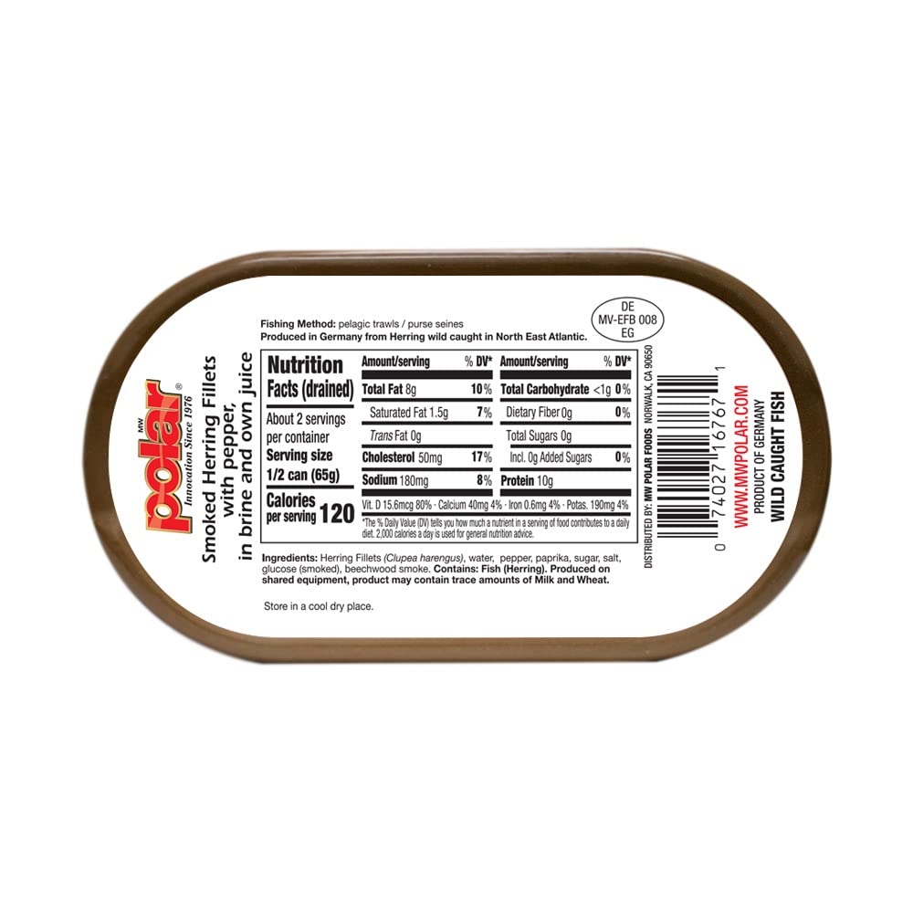 MW Polar Herring, Smoked/Peppered, 7.05-Ounce