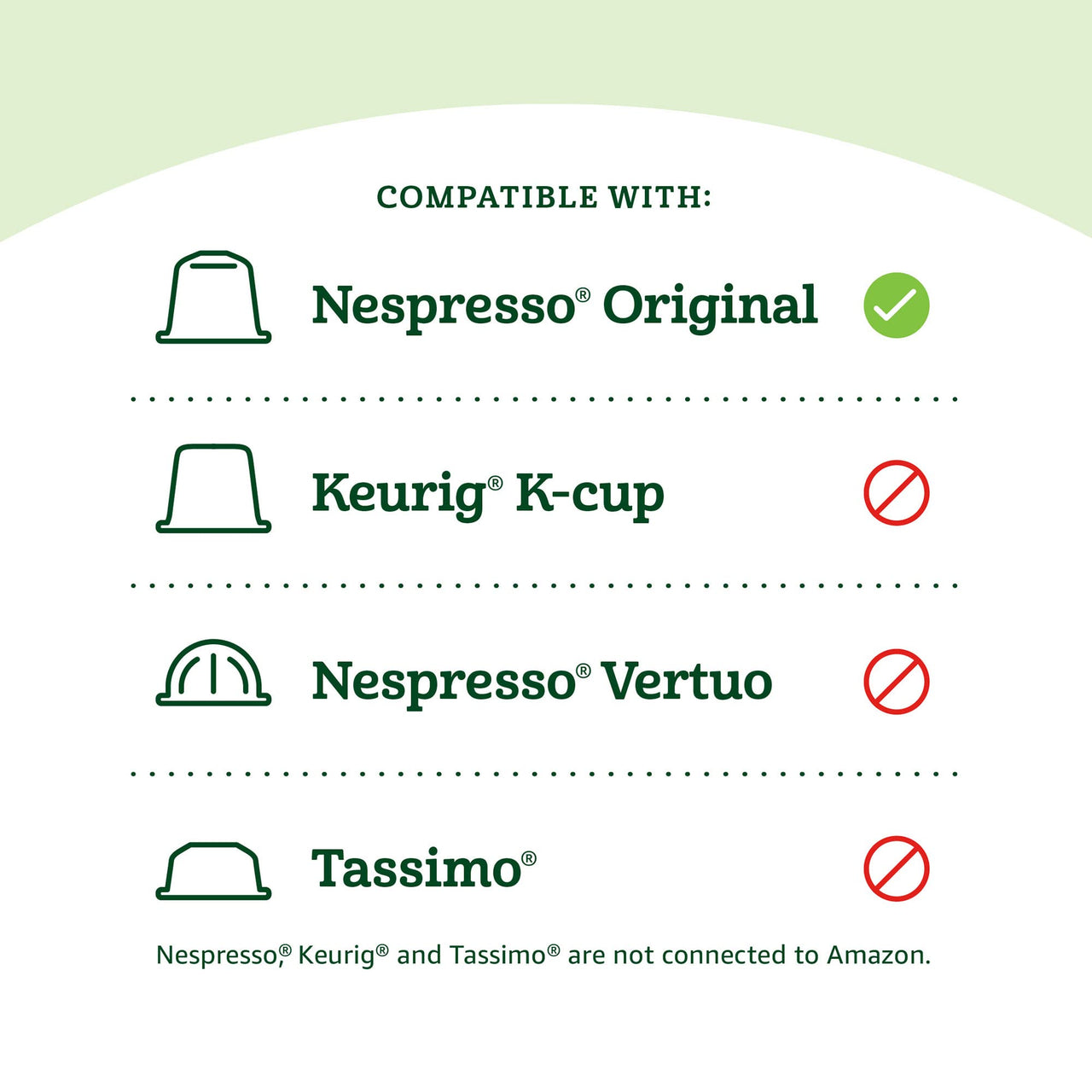 Fresh Espresso Decaffeinato Dark Roast Aluminum Capsules, Compatible with Nespresso Original Brewers, Intensity 9/13, 50 Count (5 Packs of 10)