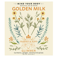 Harney & Sons Golden Milk Powder, Turmeric, Ginger, Coconut & Spices, 8 oz Tin