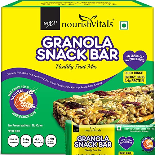 NourishVitals Granola Healthy Fruit Mix Snack Bar, 250 g