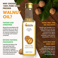 H&O Walnut Oil - 100% Pure Cold Pressed Edible Akhrot Ka Tel - 100ml Glass Bottle