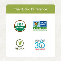Nutiva Organic Raw Shelled Hemp Seed, USDA, Non-GMO, Non-BPA, Whole 30 Approved, Vegan, Gluten-Free & Keto, 10g Protein and 12g Omegas per Serving for Salads, Smoothies & More, Nutty flavor, 8 Ounce