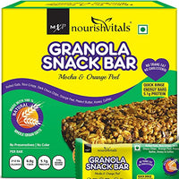 NourishVitals Mocha and Orange Peel Granola Snack Bar, 250g (5 Bars)