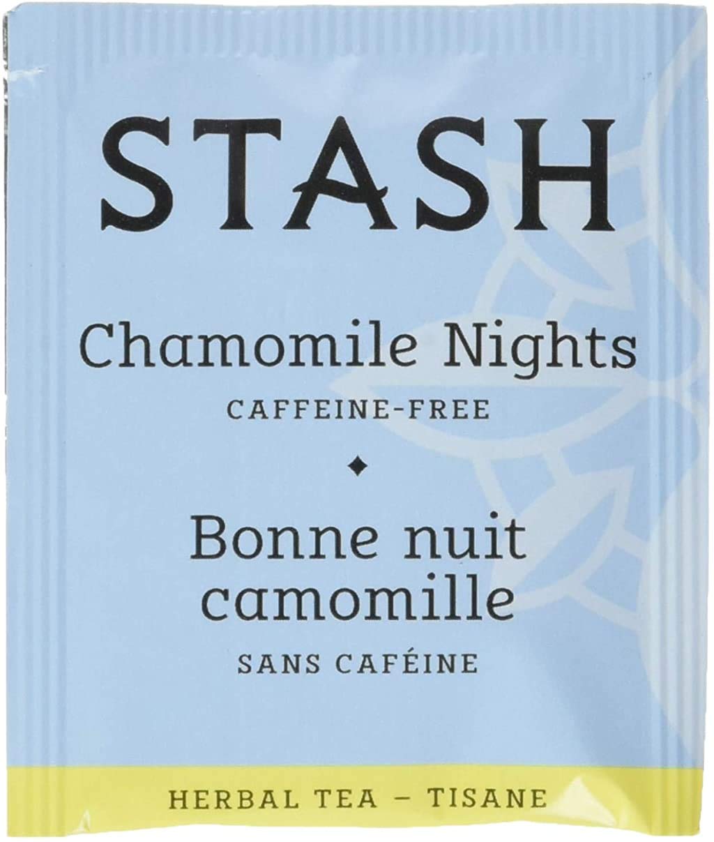 Stash Tea Chamomile Nights Herbal Tea, Box of 100 Tea Bags (Packaging May Vary)