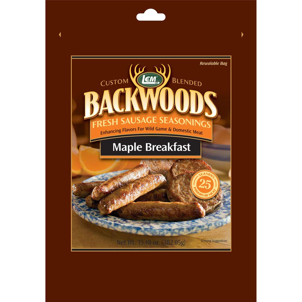 LEM Backwoods Maple Breakfast Fresh Sausage Seasoning, 13.48 oz