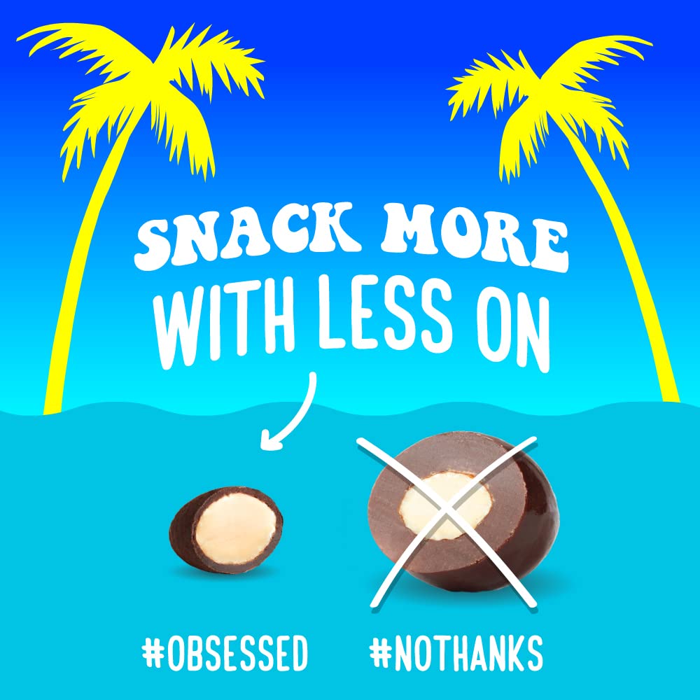 SkinnyDipped Dark Chocolate Cocoa Almonds, Healthy Snack, Plant Protein, Gluten Free, 0.46 oz Mini Bags, Pack of 24