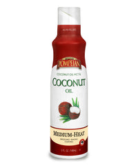 Pompeian Coconut Oil Non-Stick Cooking Spray, Subtle Coconut Flavor, Perfect for Seafood and Baking Coating, Naturally Gluten Free, Non-Allergenic, Non-GMO, No Propellants, 5 FL. OZ., Single Bottle