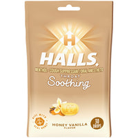 HALLS Soothe Honey Vanilla Cough Drops, 30 Drops