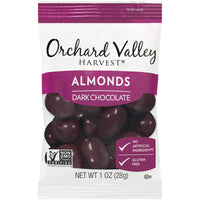 ORCHARD VALLEY HARVEST Dark Chocolate Almonds, 1 oz (Pack of 8)