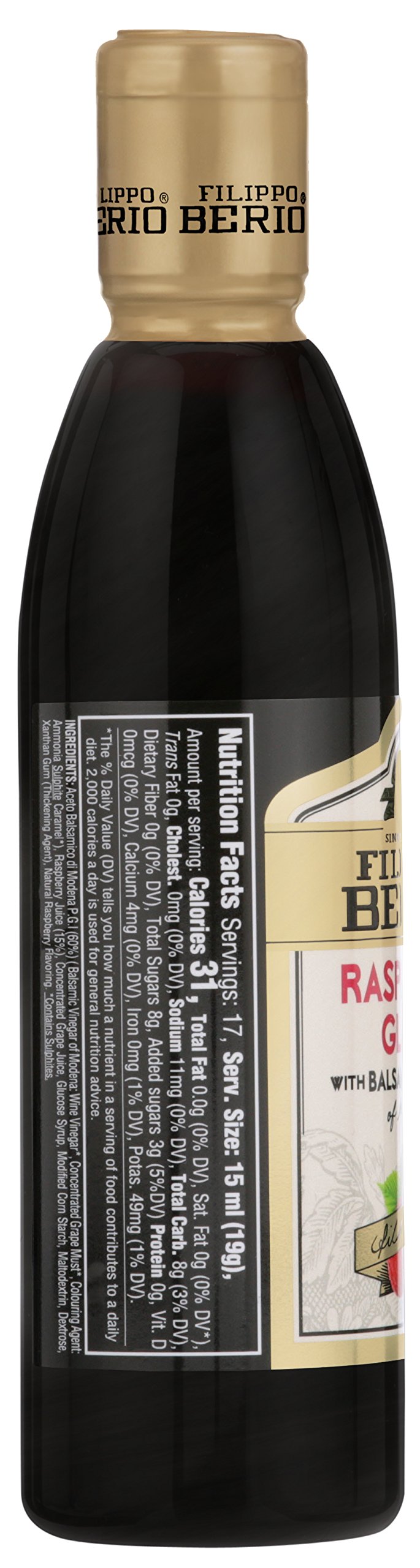 Filippo Berio Balsamic Glaze, Raspberry, 8.4 Ounce Plastic Bottle