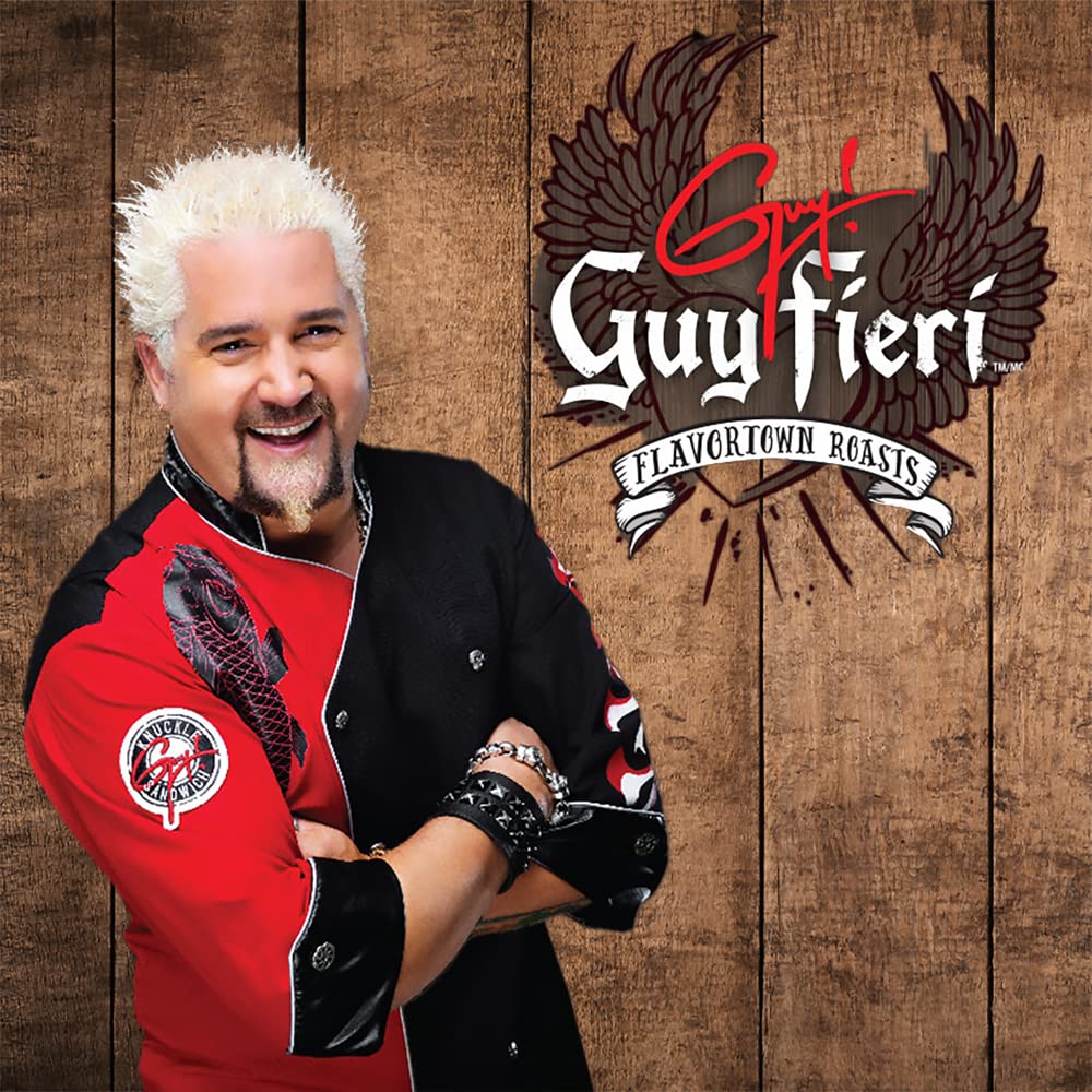 Guy Fieri Flavortown Roasts Coffee Pods, Redwood Roast, Bold Dark Roast Single Serve Coffee for Keurig K Cups Brewer Machines, 24 Count