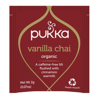 Pukka Organic Tea Bags, Vanilla Chai Herbal Tea with Cinnamon & Cardamom, Perfect Caffeine-free Pick-me Up, 20 Count (Pack of 3) 60 Tea Bags