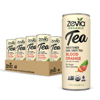 Zevia Organic Sugar Free Iced Tea, Earl Grey Tea Blood Orange, 12 Fl Oz (Pack of 12)