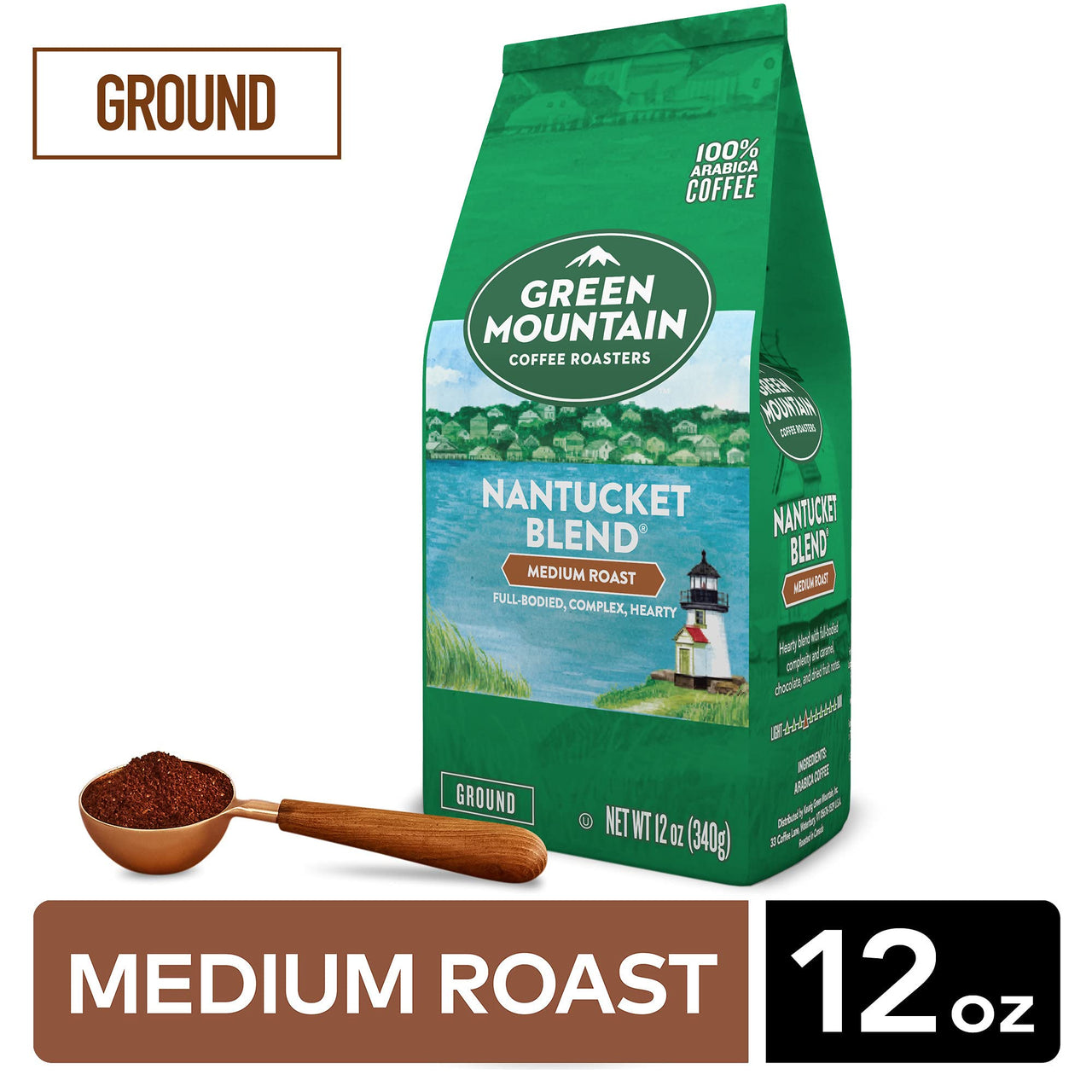 Green Mountain Coffee Roasters Nantucket Blend, Ground Coffee, Medium Roast, Bagged 12 oz