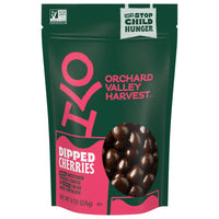 Orchard Valley Harvest Dark Chocolate Dipped Cherries, 1 Pack (8oz), Made With Real Sweetened Cherries, Gluten Free, Non-GMO, Stand Up Bag