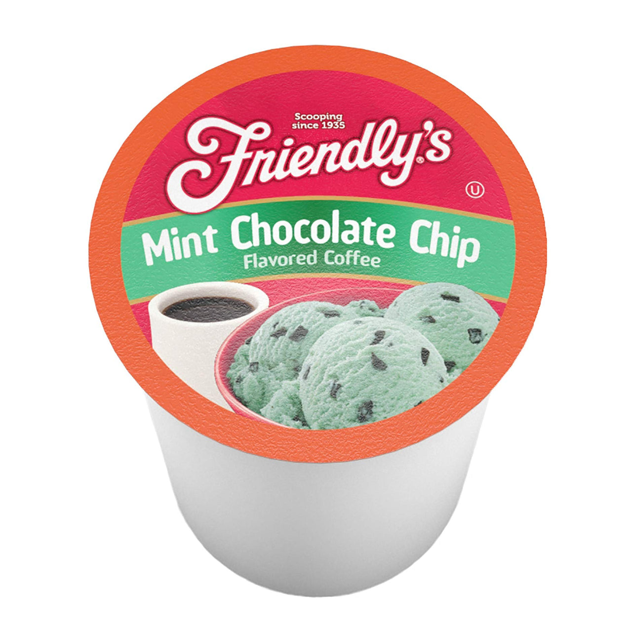 Friendly's  Flavored Ice Cream Coffee Pods, Compatible with Keurig K Cup Brewers (Mint Chocolate Chip, 12 Count)