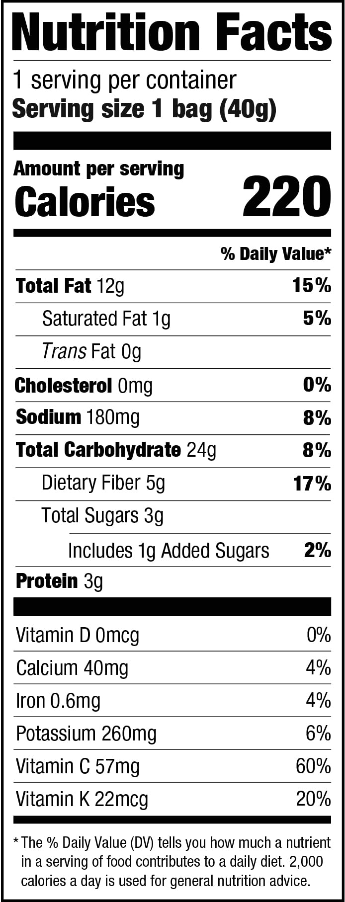 Rhythm Superfoods Crunchy Cauliflower Bites, Buffalo Ranch, Organic & Non-GMO, 1.4 Oz, Vegan/Gluten-Free Vegetable Superfood Snacks