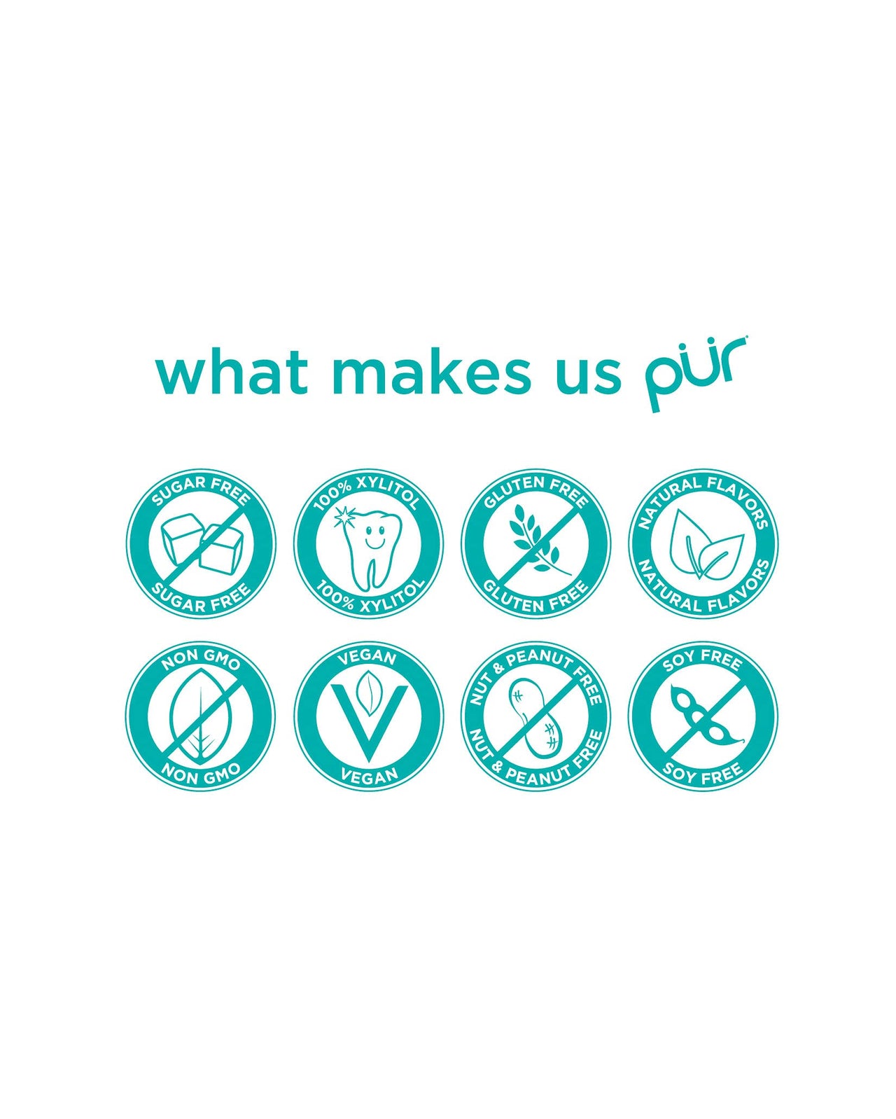 PUR Gum | Sugar Free Chewing Gum | 100% Xylitol | Vegan, Aspartame Free, Gluten Free & Keto Friendly | Natural Wintergreen Flavored Gum, 9 Pieces (Pack of 12)