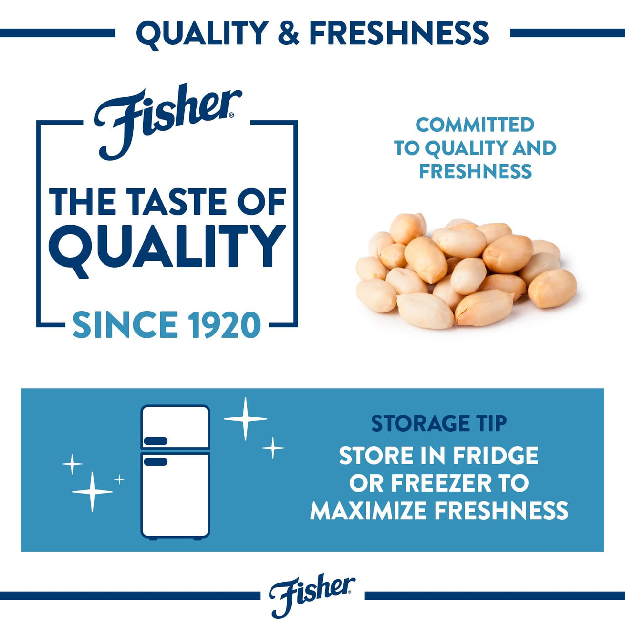 Fisher Peanuts, Roasted, Unsalted, Naturally Gluten Free, No Preservatives, Non-GMO, Keto, Paleo, Vegan Friendly, 5.15 Ounce (Pack of 1)