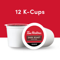 Tim Hortons Dark Roast Coffee, Single-Serve K-Cup Pods Compatible with Keurig Brewers, 12ct K-Cups