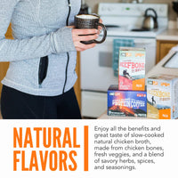 LonoLife - Chicken Bone Broth Single Serve Cups - 8g Collagen Protein - Grass-Fed, Gluten-Free - Keto & Paleo Friendly - 4 count