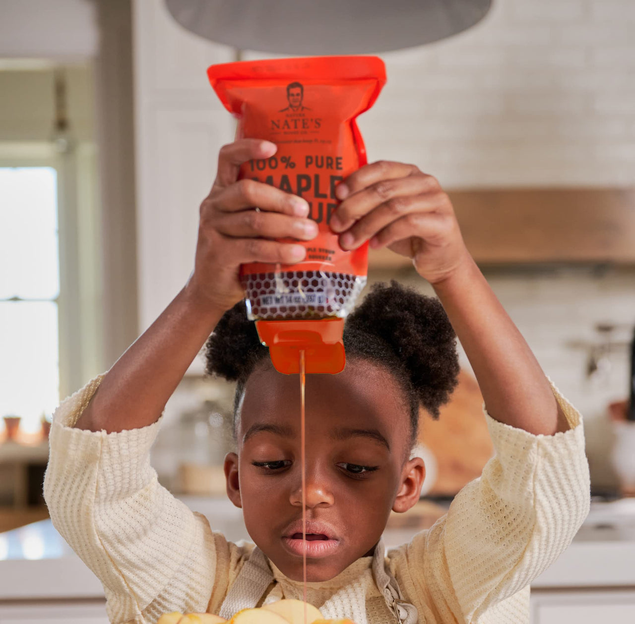Nate's  100% Pure Maple Syrup - 10.75 oz Sustainable Pouch - 100% Real Maple Syrup with No Additives - All-Natural Topping for Waffles and Pancakes - Non-GMO Maple Syrup