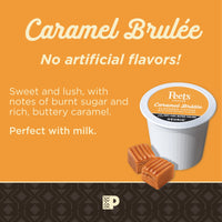 Peet's  Coffee Flavored K-Cup Pods, Caramel Brle (22 Count) Single Serve Pods Compatible with Keurig Brewers