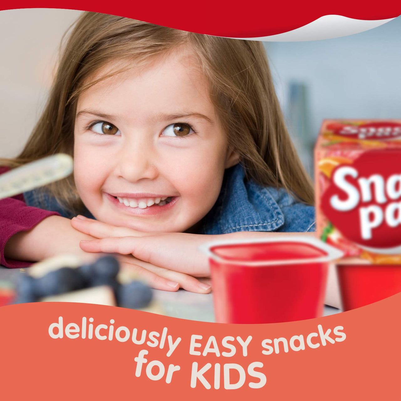 Snack Pack Juicy Gels Strawberry And Orange, 4 Cups of 3.25 Oz. each, Total 13 Ounce