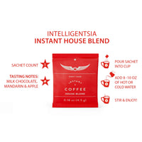 Intelligentsia Coffee, Light Roast Instant Coffee - House Blend 5 Single Serve Sachets with Flavor Notes of Milk Chocolate, Mandarin, and Apple (1 Box of 5 Packets)