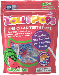 Zollipops Clean Teeth Lollipops, Watermelon, 6.2 Ounce