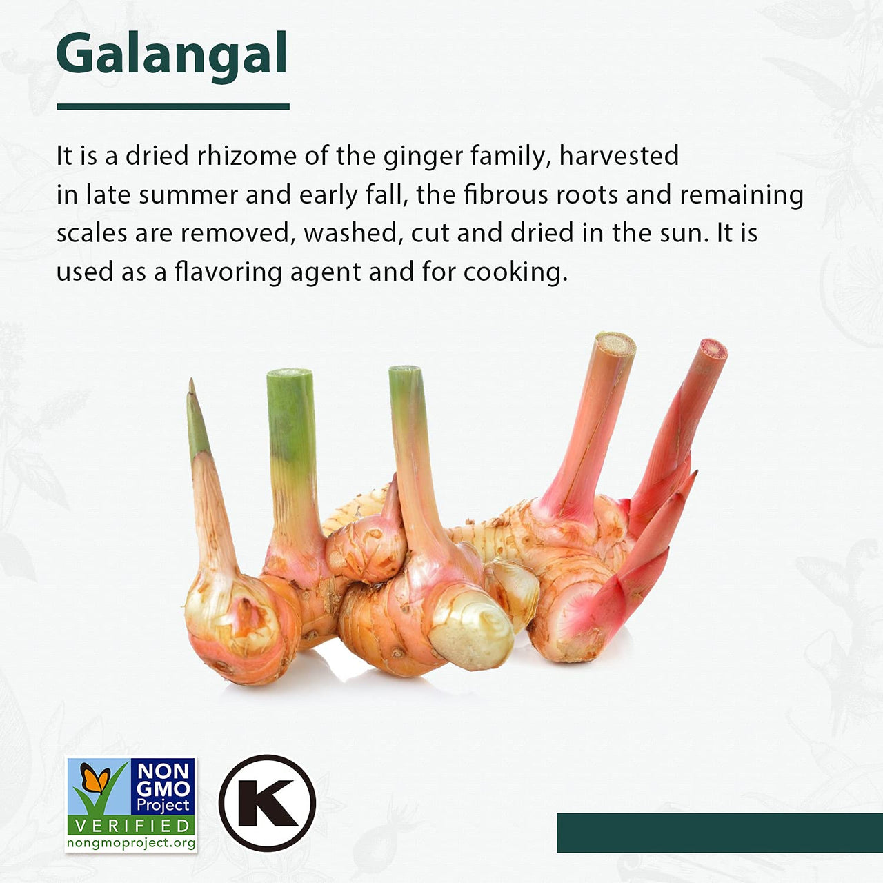 Soeos Galangal Slices 6 Ounces, Non-GMO Verified, Kosher, Great Galangal - Alpinia Galanga, Perfect for Tom Yum and Tom Kha Soups, Authentic Product of Vietnam, Sliced Dried Galangal Root, 6oz.