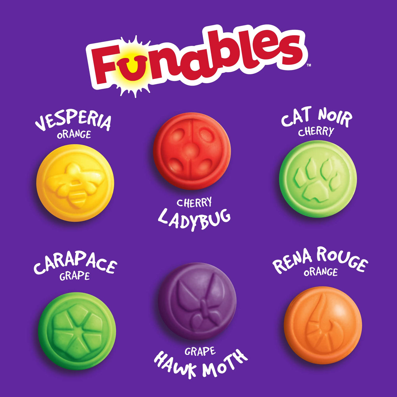 Funables Fruit Snacks, Miraculous, 10 Count