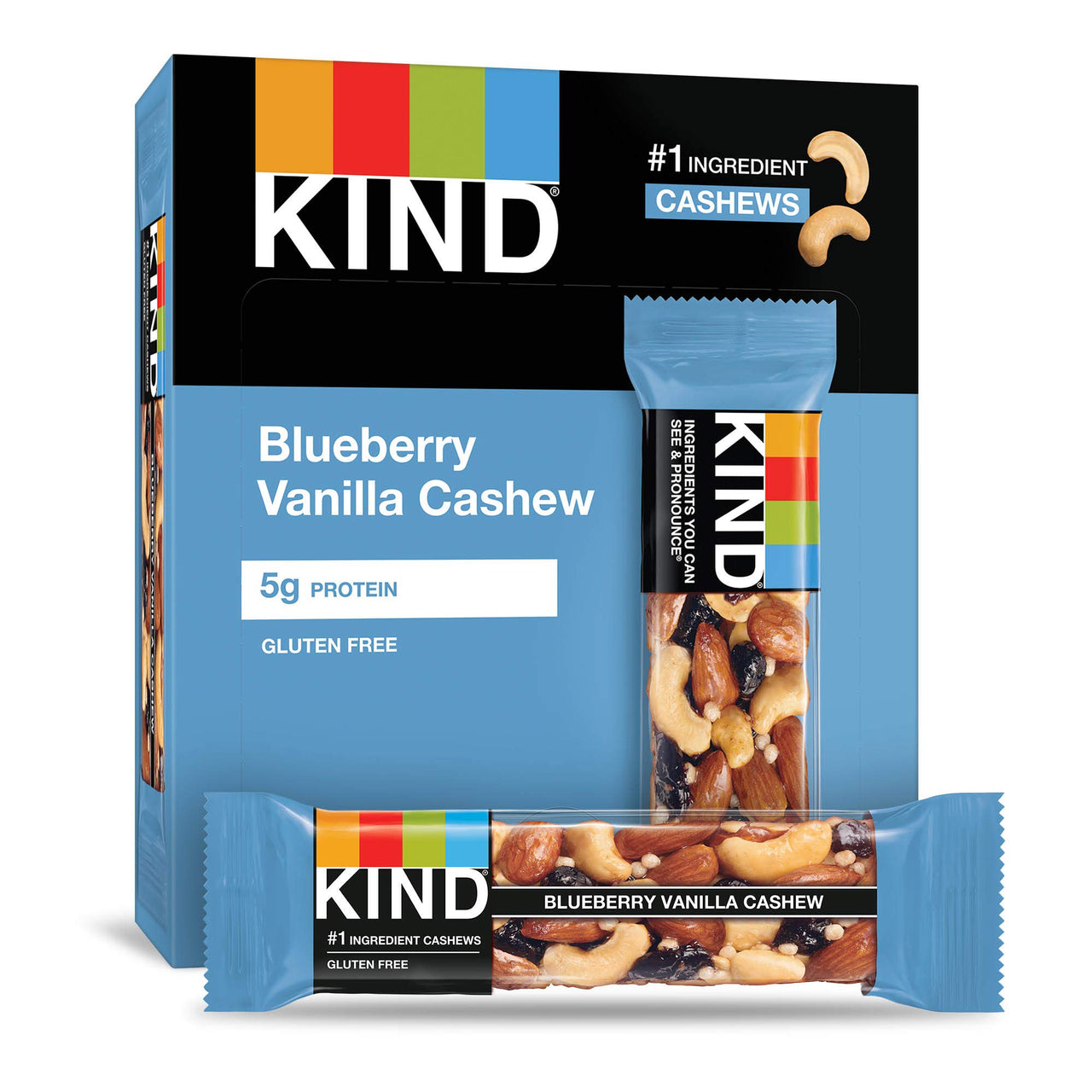 KIND Blueberry Vanilla & Cashew, 8.4 Oz (Pack Of 6)