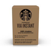 Starbucks VIA Instant CoffeeDark Roast CoffeeFrench Roast100% Arabica1 box (50 packets)