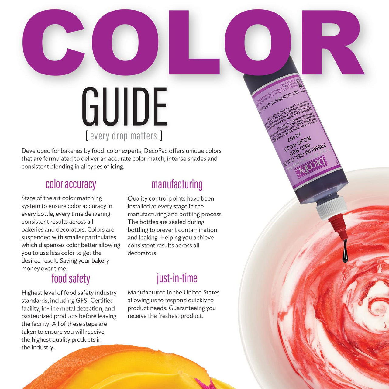 DECOPAC Premium Gel Food Color, Edible Coloring For Use with Buttercream or Whipped Icing, Fondant & Piping Gel, Highly Concentrated Gel, 8oz - Lemon Yellow
