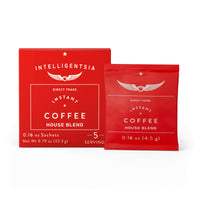 Intelligentsia Coffee, Light Roast Instant Coffee - House Blend 5 Single Serve Sachets with Flavor Notes of Milk Chocolate, Mandarin, and Apple (1 Box of 5 Packets)