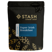 Stash Tea Super Irish Breakfast Black Tea - Caffeinated, Non-GMO Project Verified Premium Tea with No Artificial Ingredients, Loose Leaf, 3.5 Oz Bag