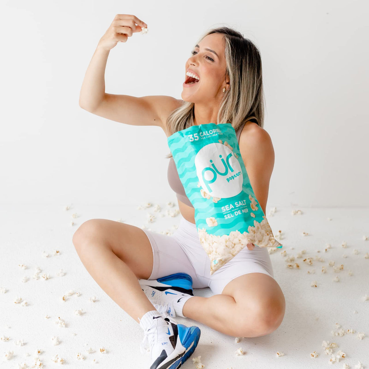 PUR Popcorn | 100% Whole Grain Snack | Nut & Peanut Free, Vegan, Non-GMO & Gluten Free | Sea Salt Flavored Popcorn (Pack of 1)