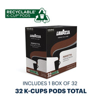 Lavazza Perfetto Single-Serve Coffee K-Cup Pods for Keurig Brewer, 32 Count, Full-bodied dark roast with bold, dark flavor and notes of caramel, 100% Arabica