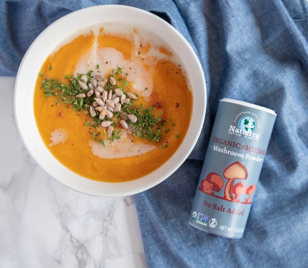 Natierra Organic Shiitake Mushroom Powder - No Salt Added Seasoning, 1.8 Ounce,(Pack of 1)