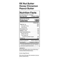 RX Nut Butter Peanut Butter, Honey Cinnamon, Delicious Flavor, 11.3oz Box (10 Count)