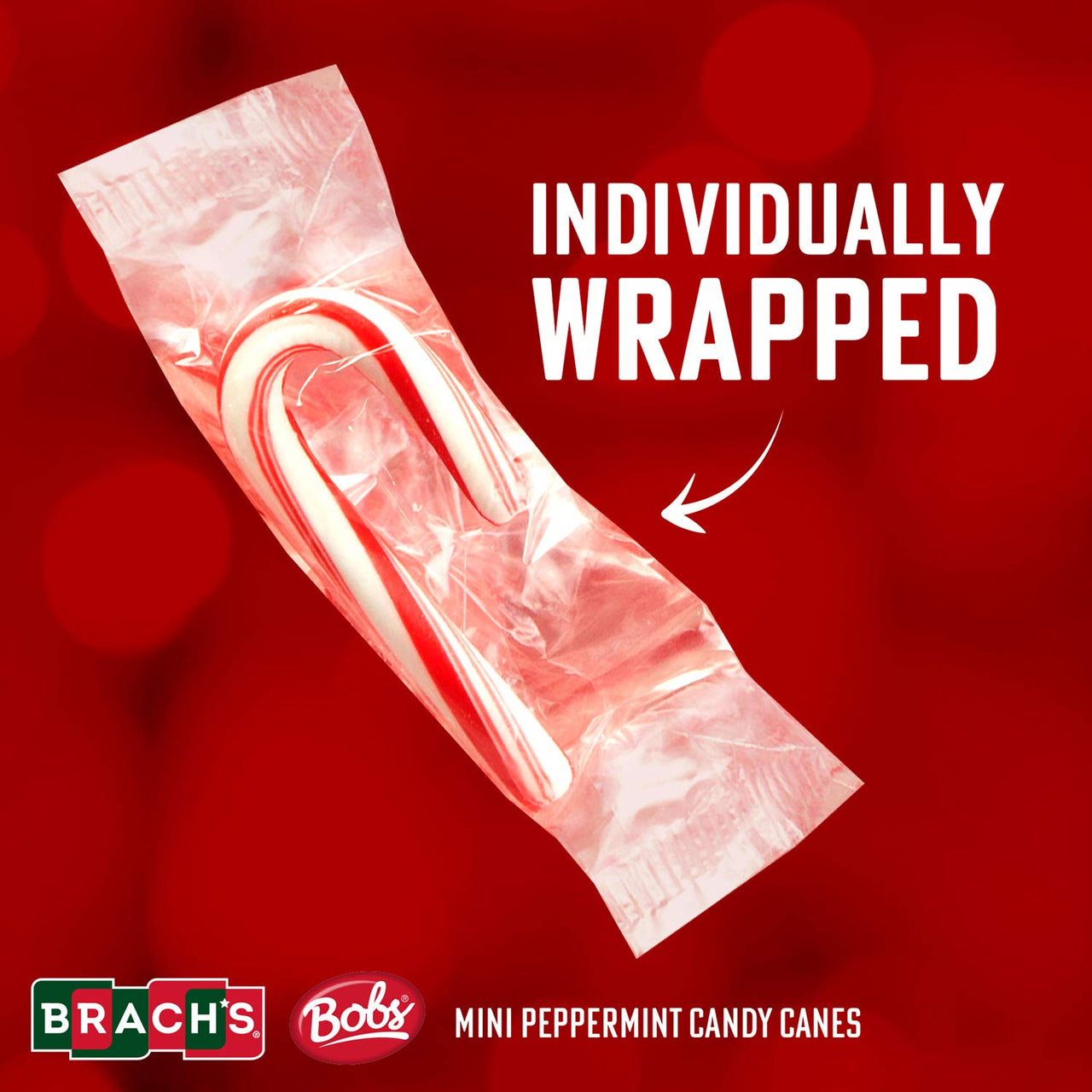 Brach's  Bob's  Mini Pepper Candy Canes , Mint, 35 Count (Pack of 1)