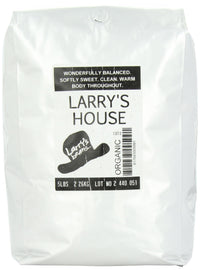 Larry's  Coffee Organic Fair Trade Whole Bean 5 pound pack of FBA278517, Larry's  House Blend, 80 Ounce